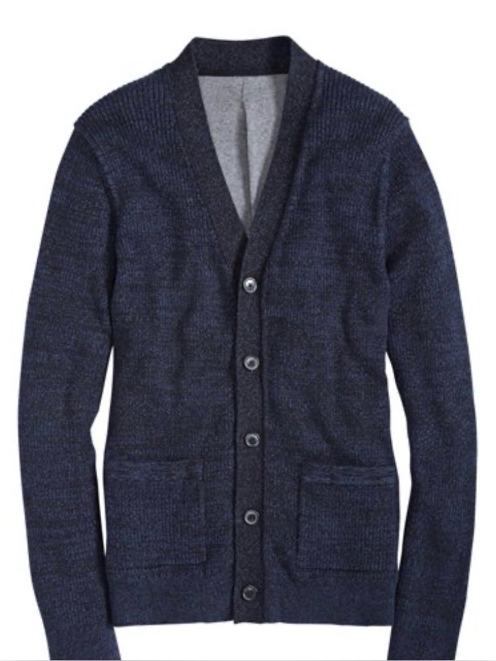 Men's Hayden RW&CO Wool Blend Heathered Navy Cardigan Sweater M